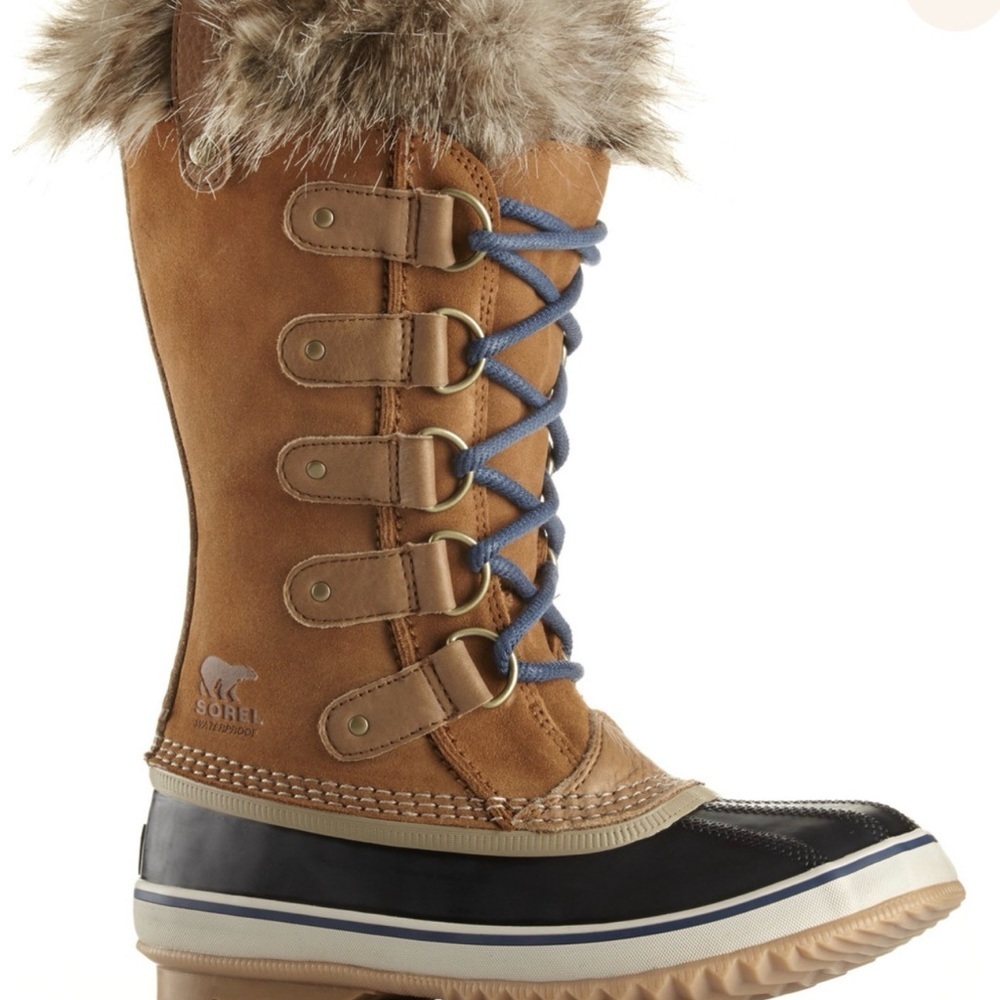 🥾Sorel Women’s 6.5 Joan of Arctic Tan Waterproof Faux Fur Boots NL2429